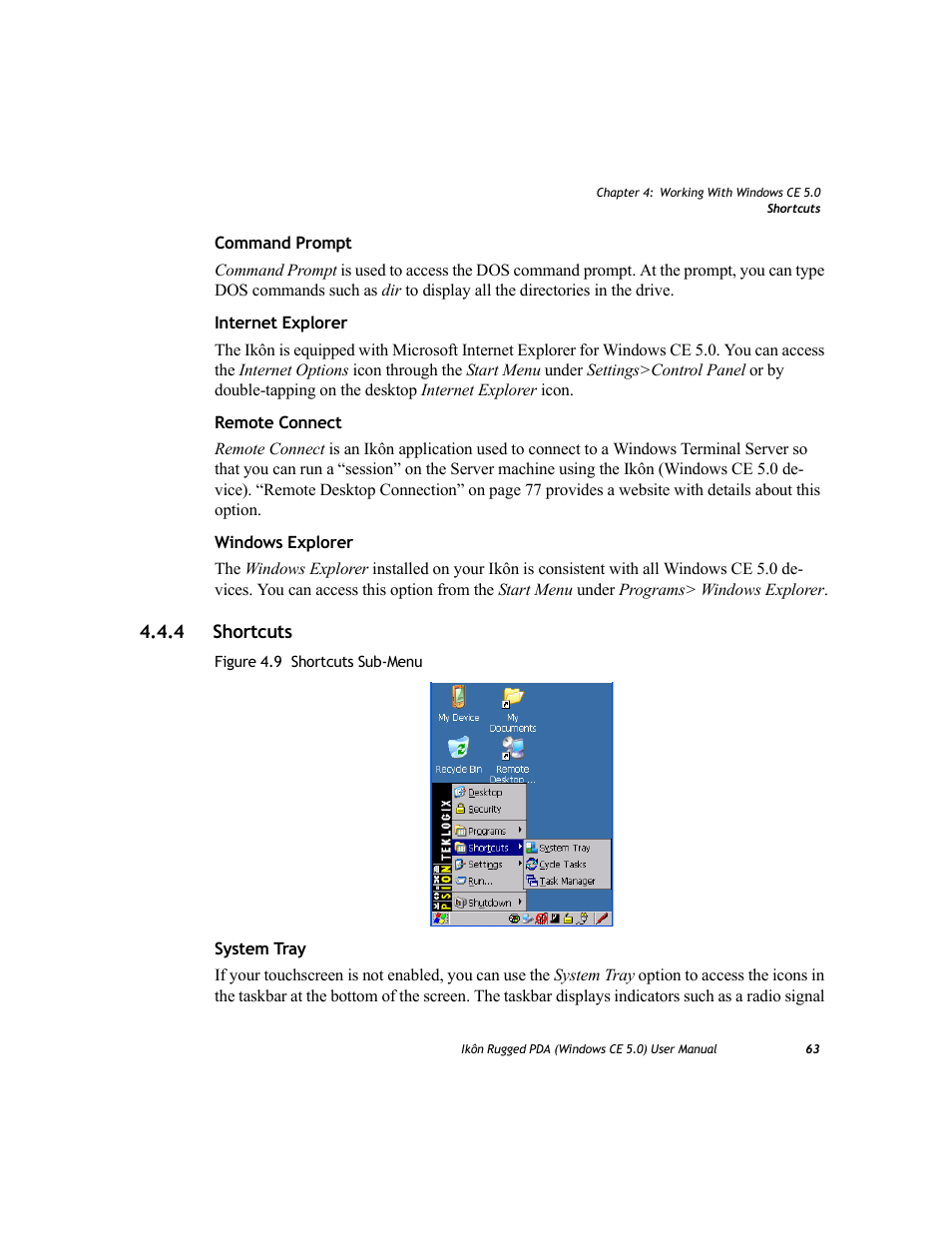 4 shortcuts, Shortcuts | PYLE Audio IKON RUGGED 7505-BTSDCMHC25 User Manual | Page 75 / 324