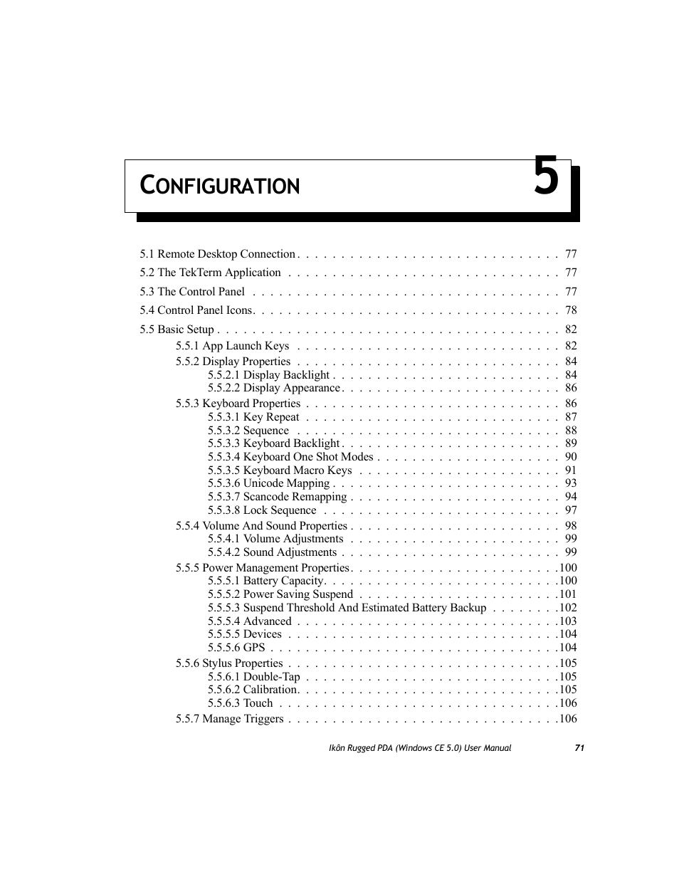 Configuration 5, Chapter 5: configuration, Onfiguration | PYLE Audio IKON RUGGED 7505-BTSDCMHC25 User Manual | Page 83 / 324