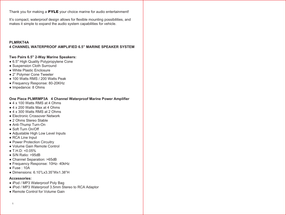 PYLE Audio PYLE HYDRA PLMRMP3A User Manual | Page 2 / 4