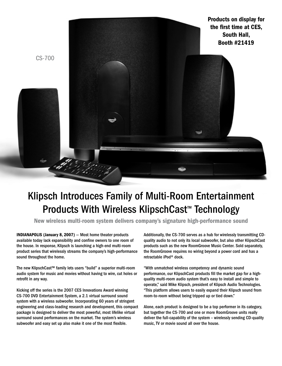 Technology | PYLE Audio CES 2007 User Manual | Page 2 / 8