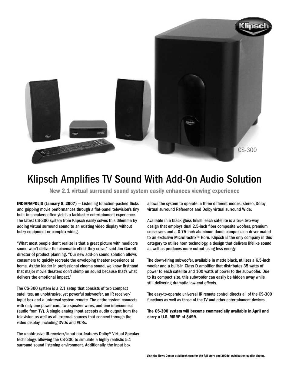 Cs-300 | PYLE Audio CES 2007 User Manual | Page 5 / 8