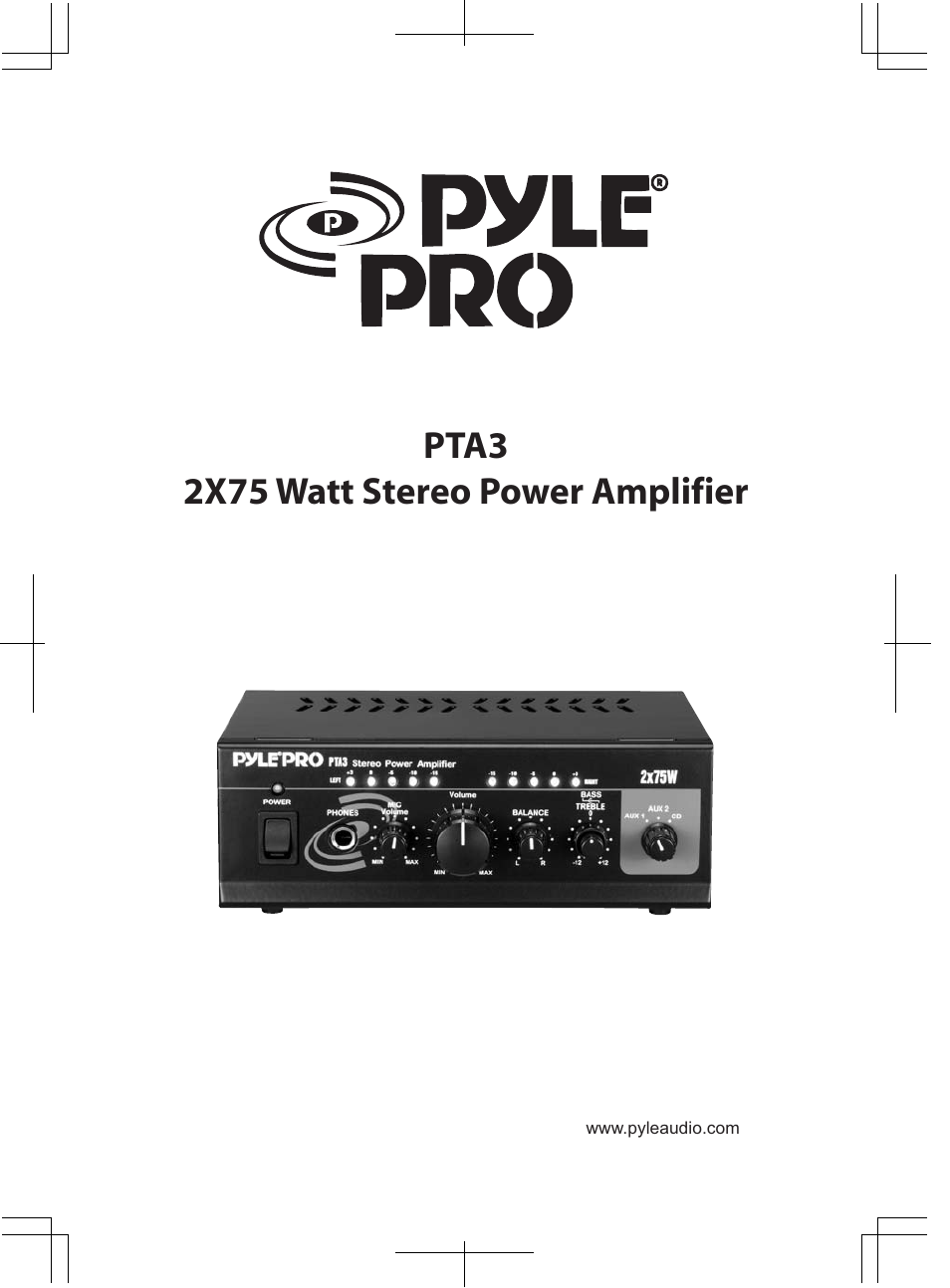 PYLE Audio PTA3 User Manual | 8 pages