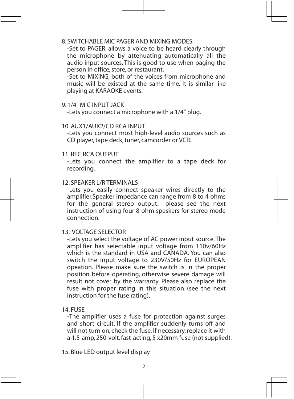 PYLE Audio PTA3 User Manual | Page 4 / 8