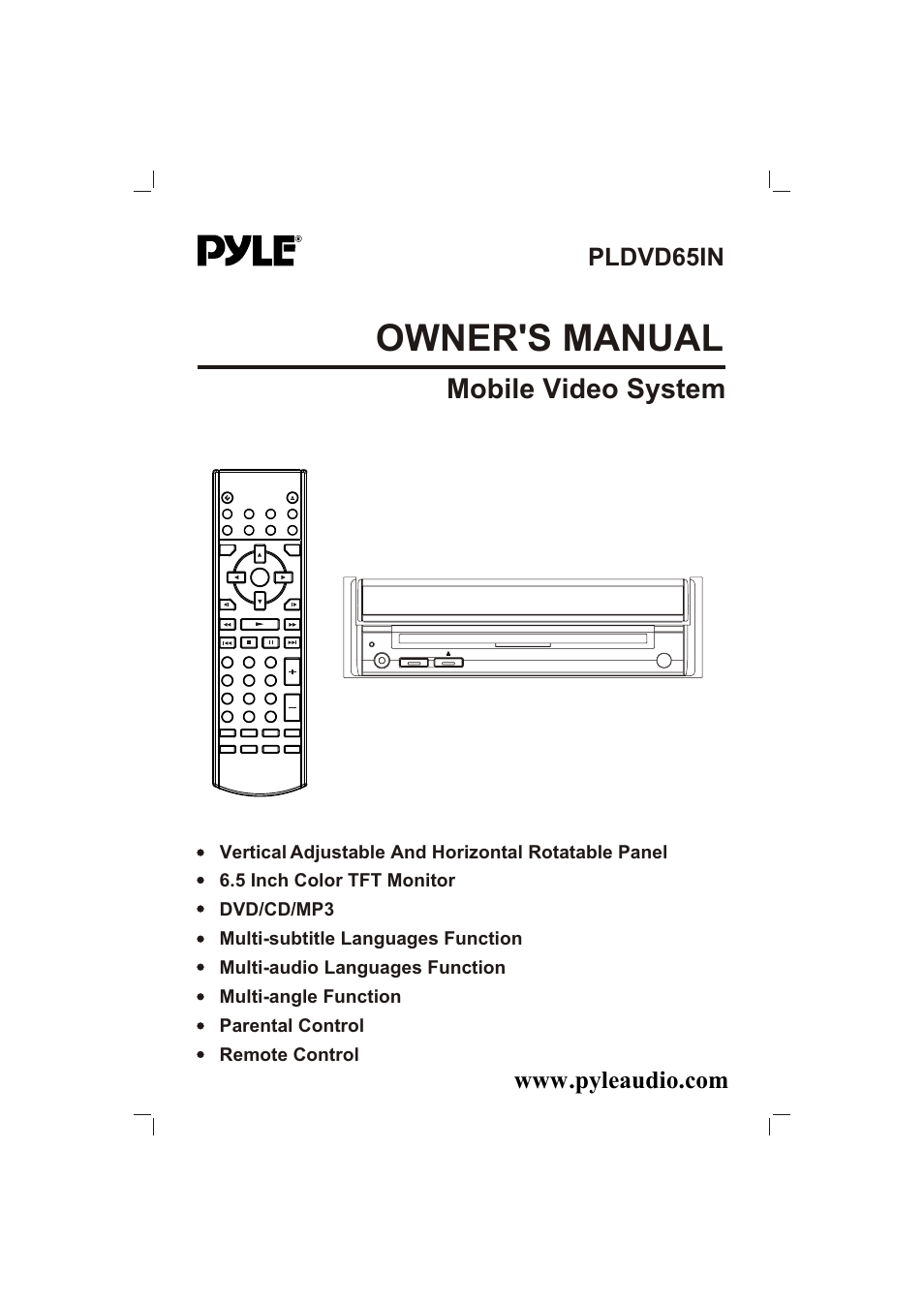 PYLE Audio PLDVD65IN User Manual | 33 pages