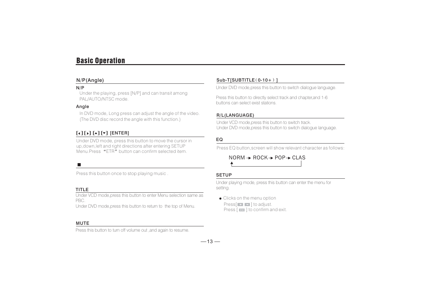 Basic operation | PYLE Audio PLD3MU User Manual | Page 14 / 18