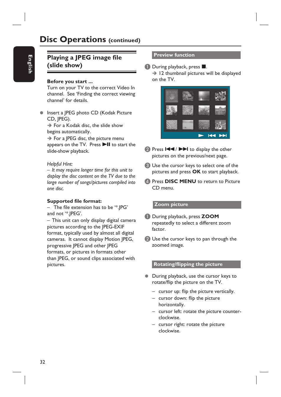 Disc operations | PYLE Audio HTS8100 User Manual | Page 32 / 55