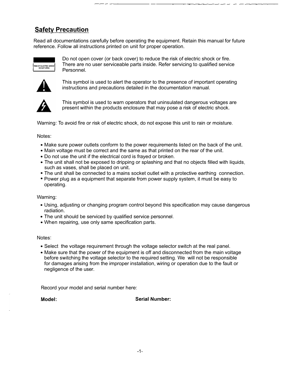 Precaution | PYLE Audio PDJ450U User Manual | Page 2 / 10