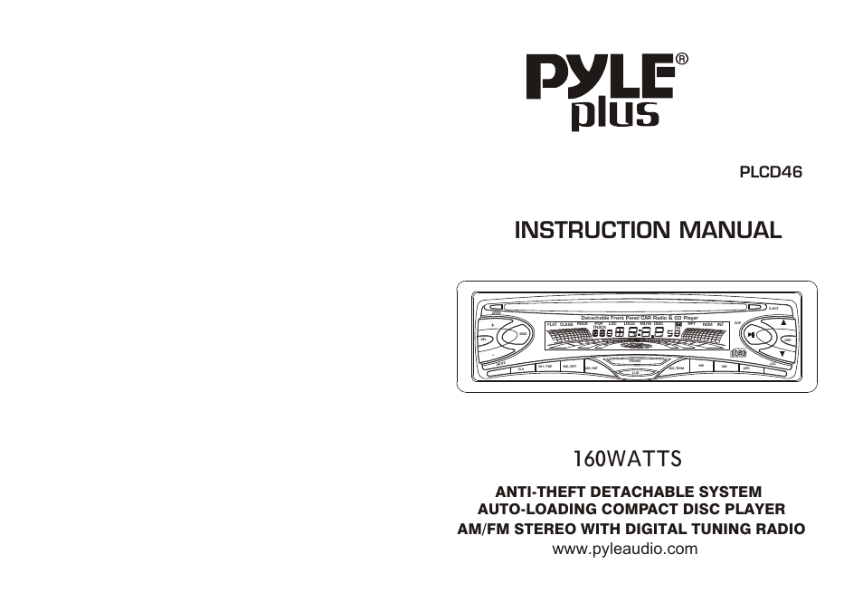 PYLE Audio PLCD46 User Manual | 6 pages