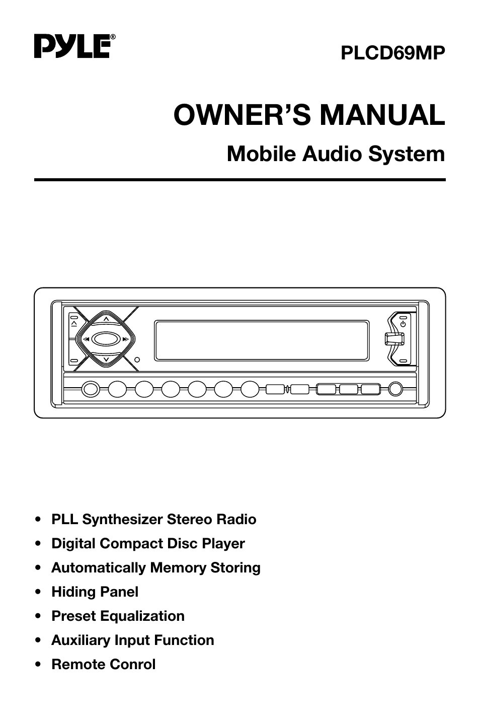 PYLE Audio PLCD69MP User Manual | 16 pages