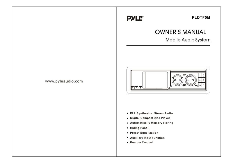 PYLE Audio Mobile Audio System PLDTF5M User Manual | 16 pages