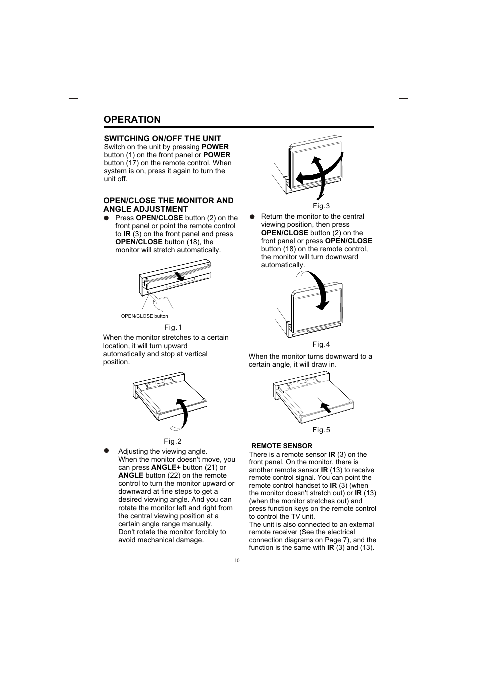 Т³гж 10, Operation | PYLE Audio PLTV165 User Manual | Page 10 / 13