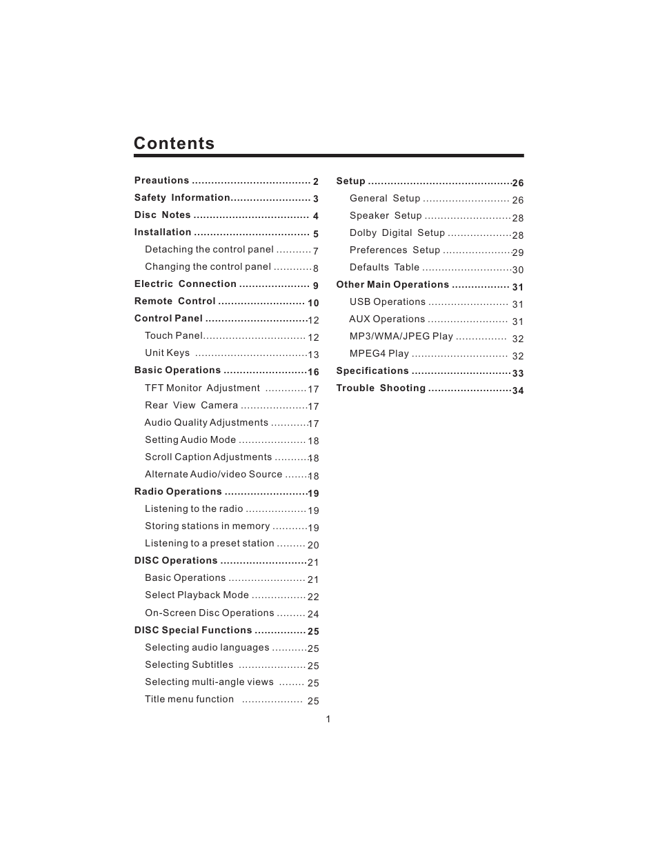 PYLE Audio PLD43MU User Manual | Page 2 / 35