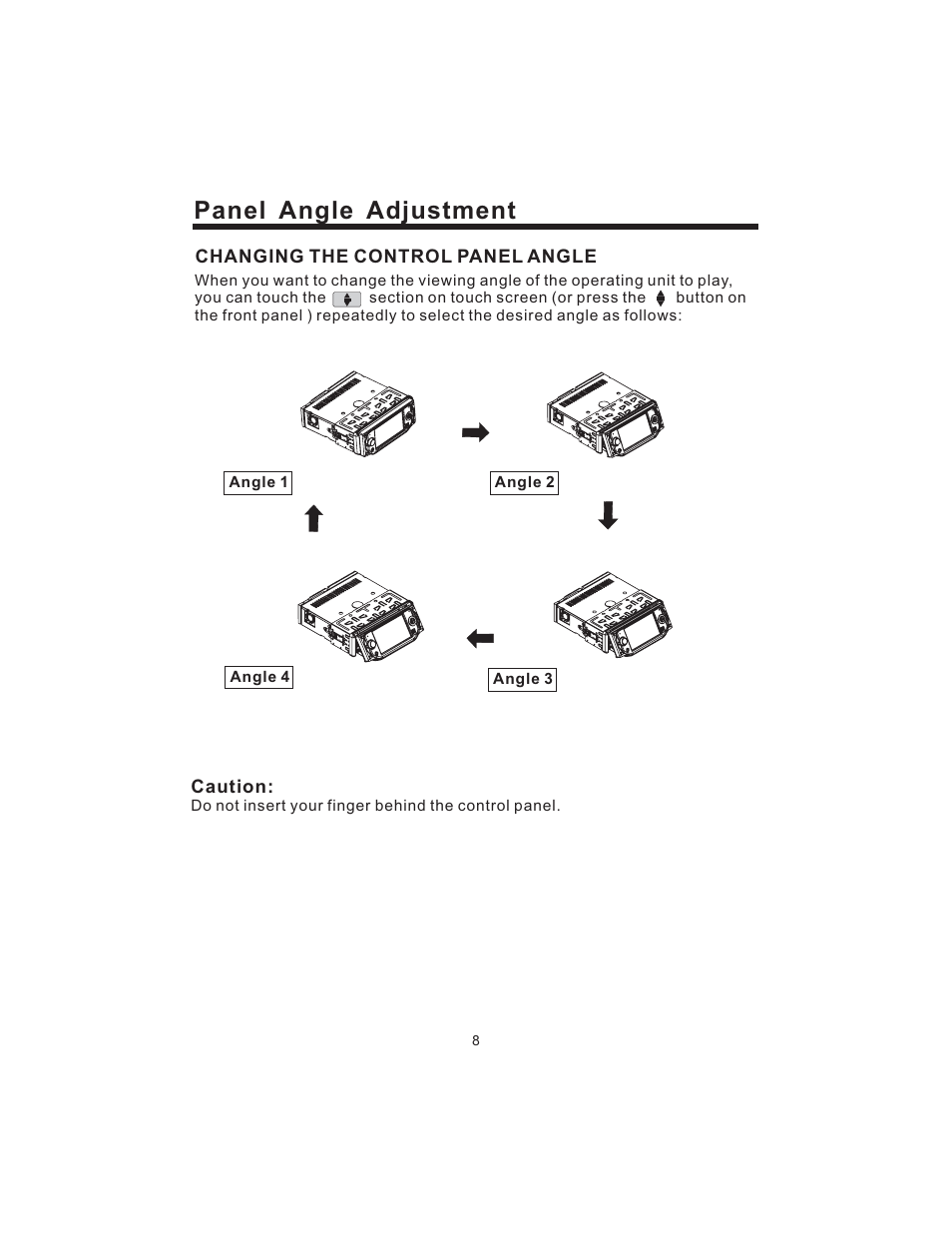 Panel angle adjustment | PYLE Audio PLD43MU User Manual | Page 9 / 35