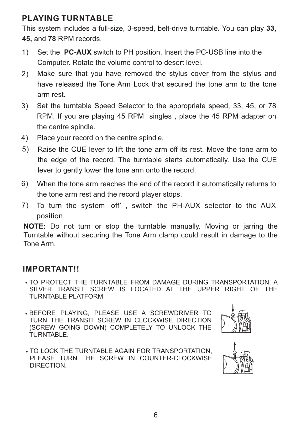 PYLE Audio PNGTT1 User Manual | Page 7 / 16