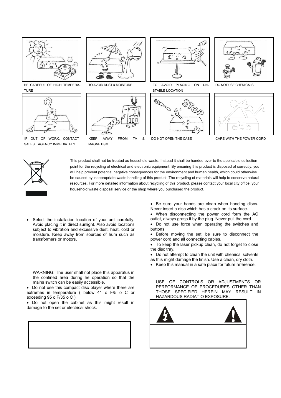 Description of the functions, Safety certification, Caution | Function of the main unit | PYLE Audio PDCD940MP User Manual | Page 3 / 14