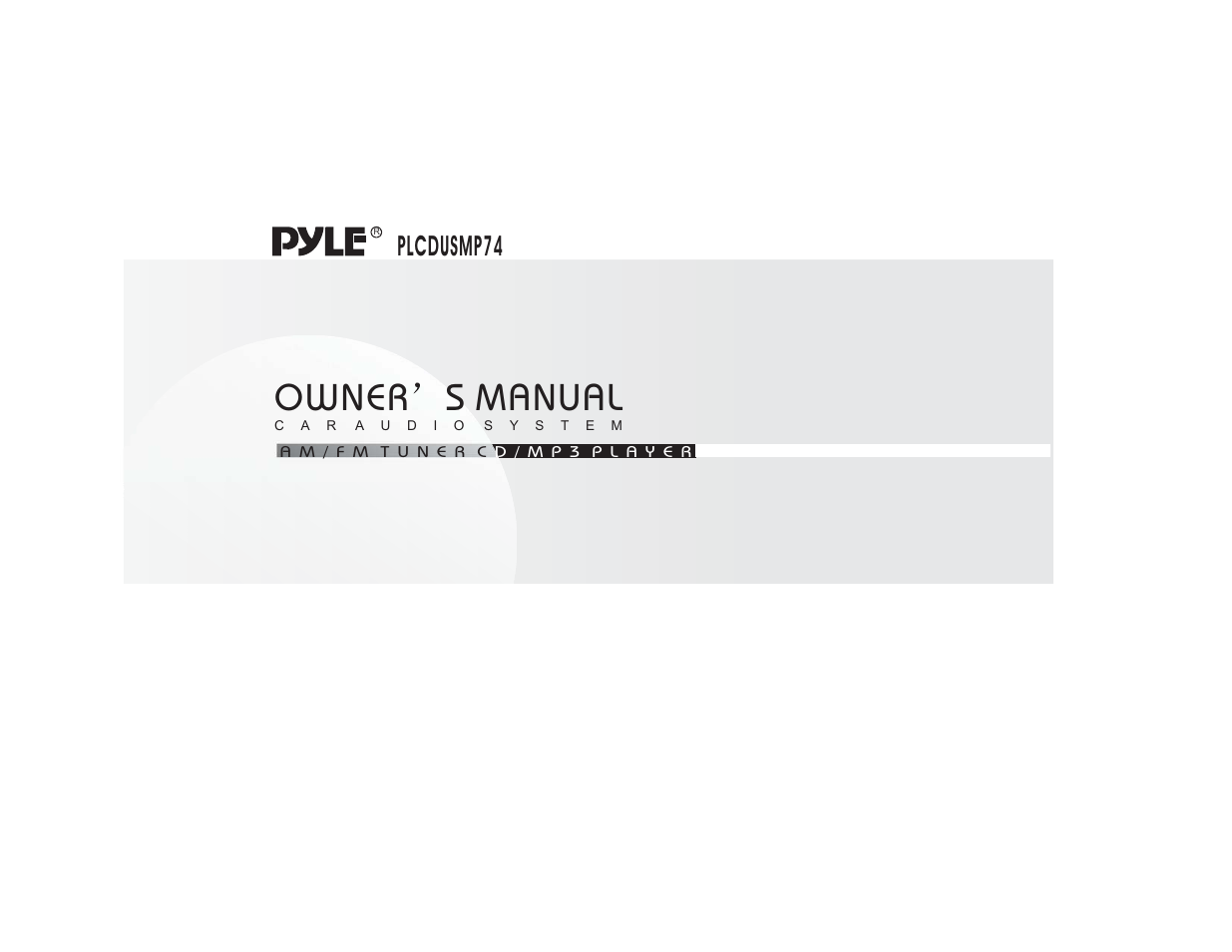 PYLE Audio PLCDUSMP74 User Manual | 16 pages