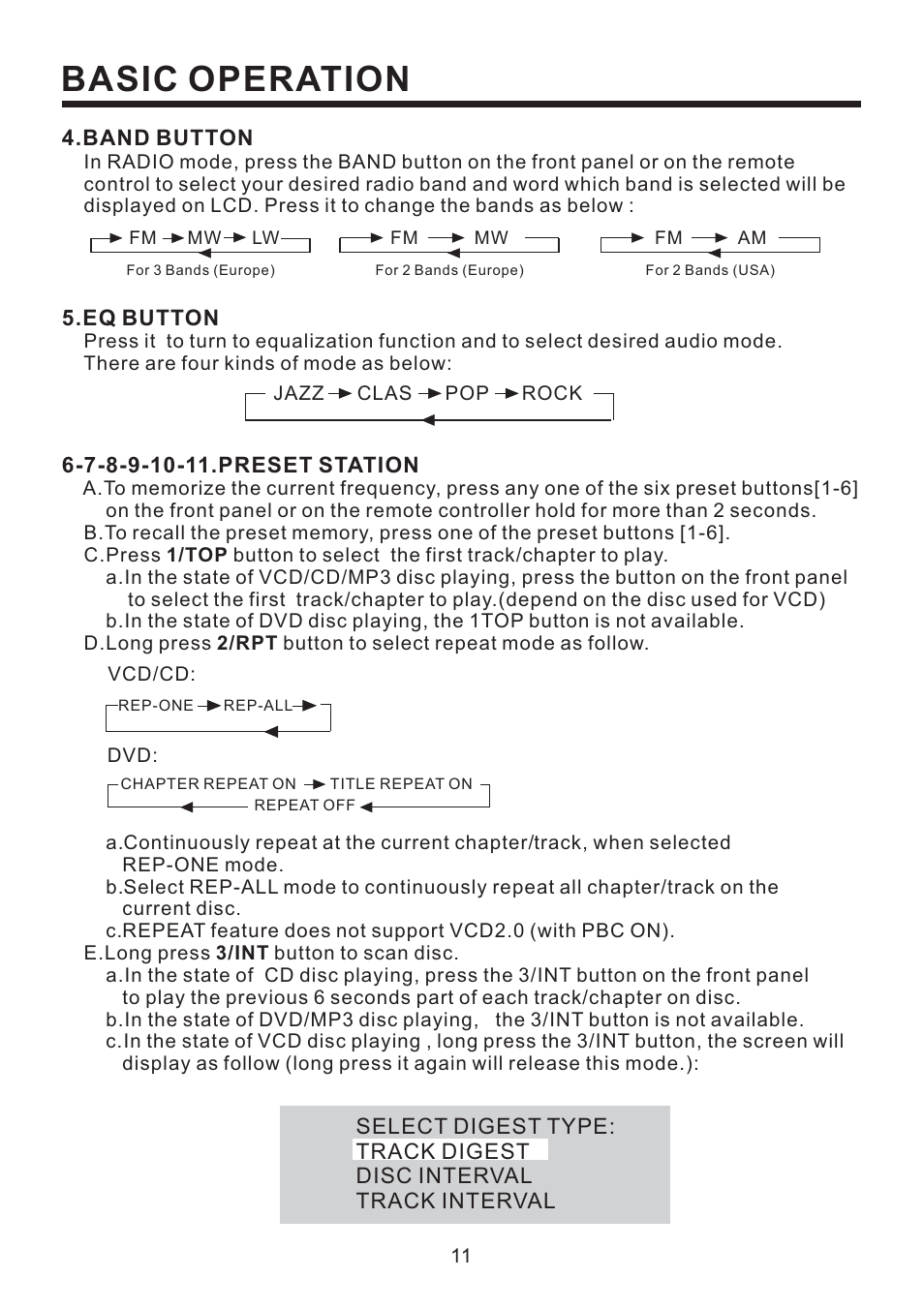 Basic operation | PYLE Audio PLD193T User Manual | Page 12 / 24