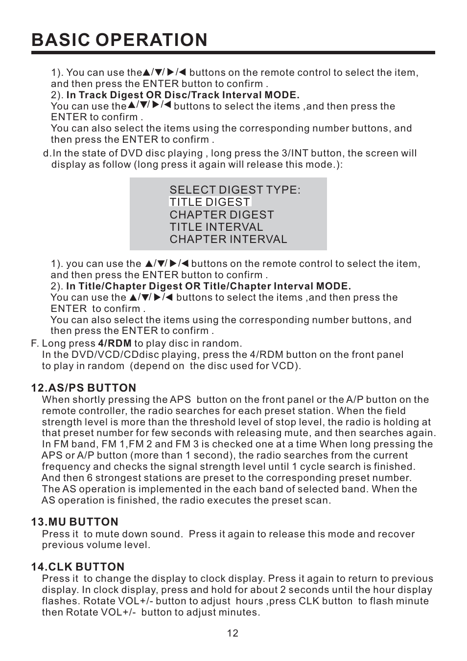 Basic operation | PYLE Audio PLD193T User Manual | Page 13 / 24
