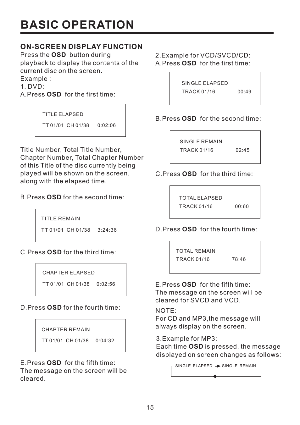 Basic operation | PYLE Audio PLD193T User Manual | Page 16 / 24