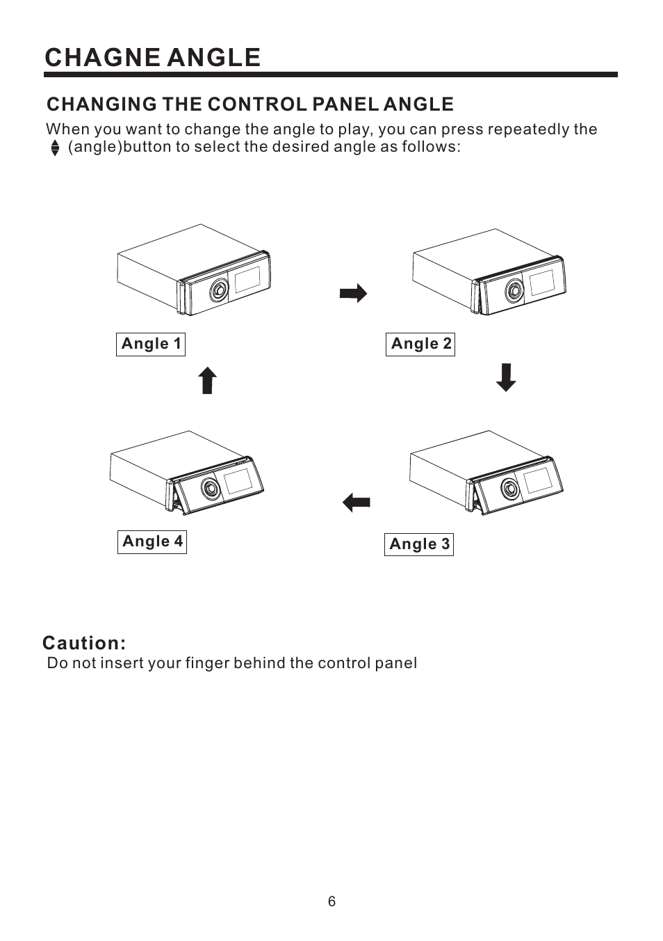Chagne angle | PYLE Audio PLD53MUT User Manual | Page 7 / 24