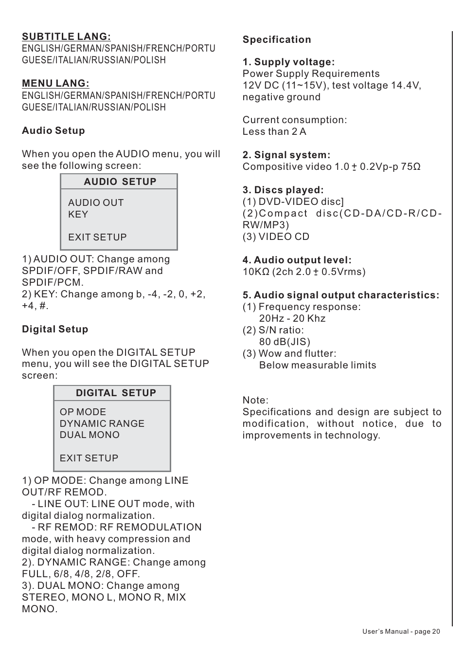 PYLE Audio Mobile Audio System PLD22 User Manual | Page 21 / 22