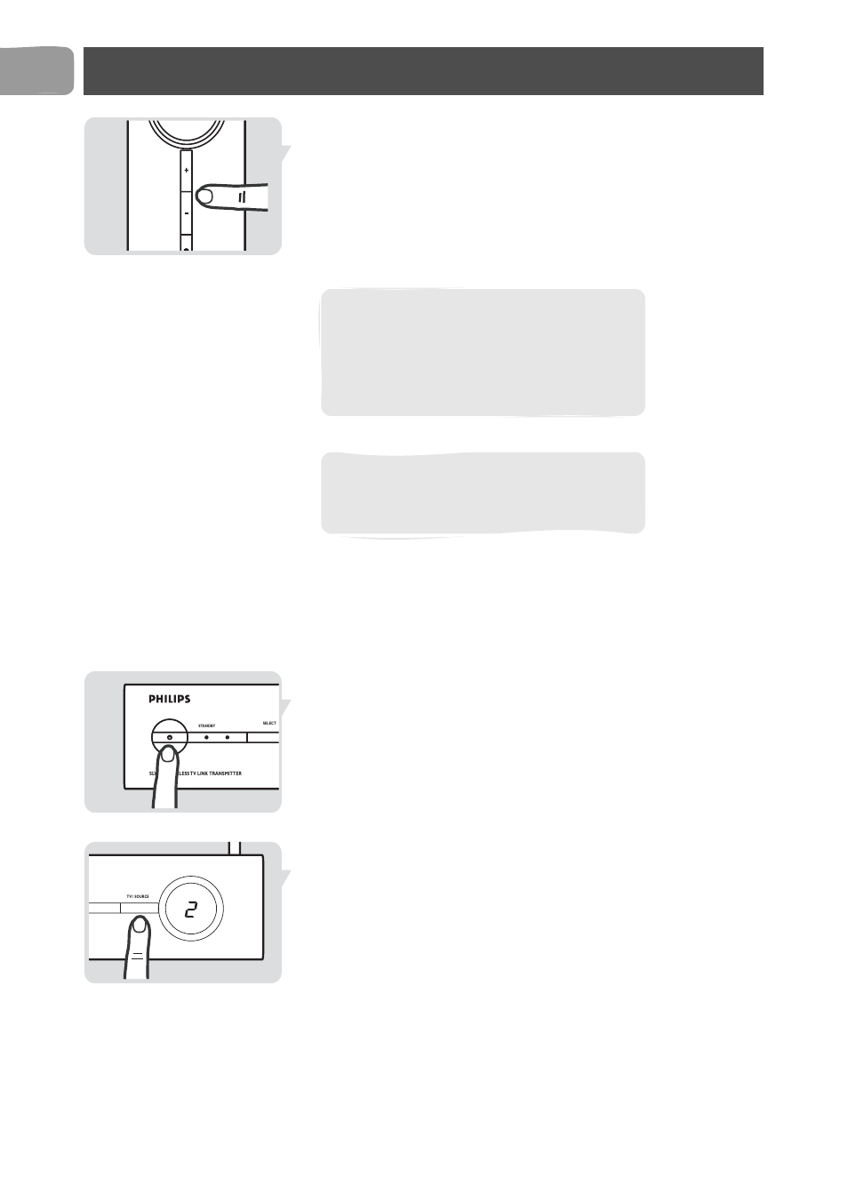 Operation, 1 switch on the transmitter (a), 2 switch on tv1 | 3 select the correct scart input on tv1, 5 switch on the video source, 6 operate the video source with its remote control, Watch a video source on tv1 | PYLE Audio SLV5400 User Manual | Page 8 / 15