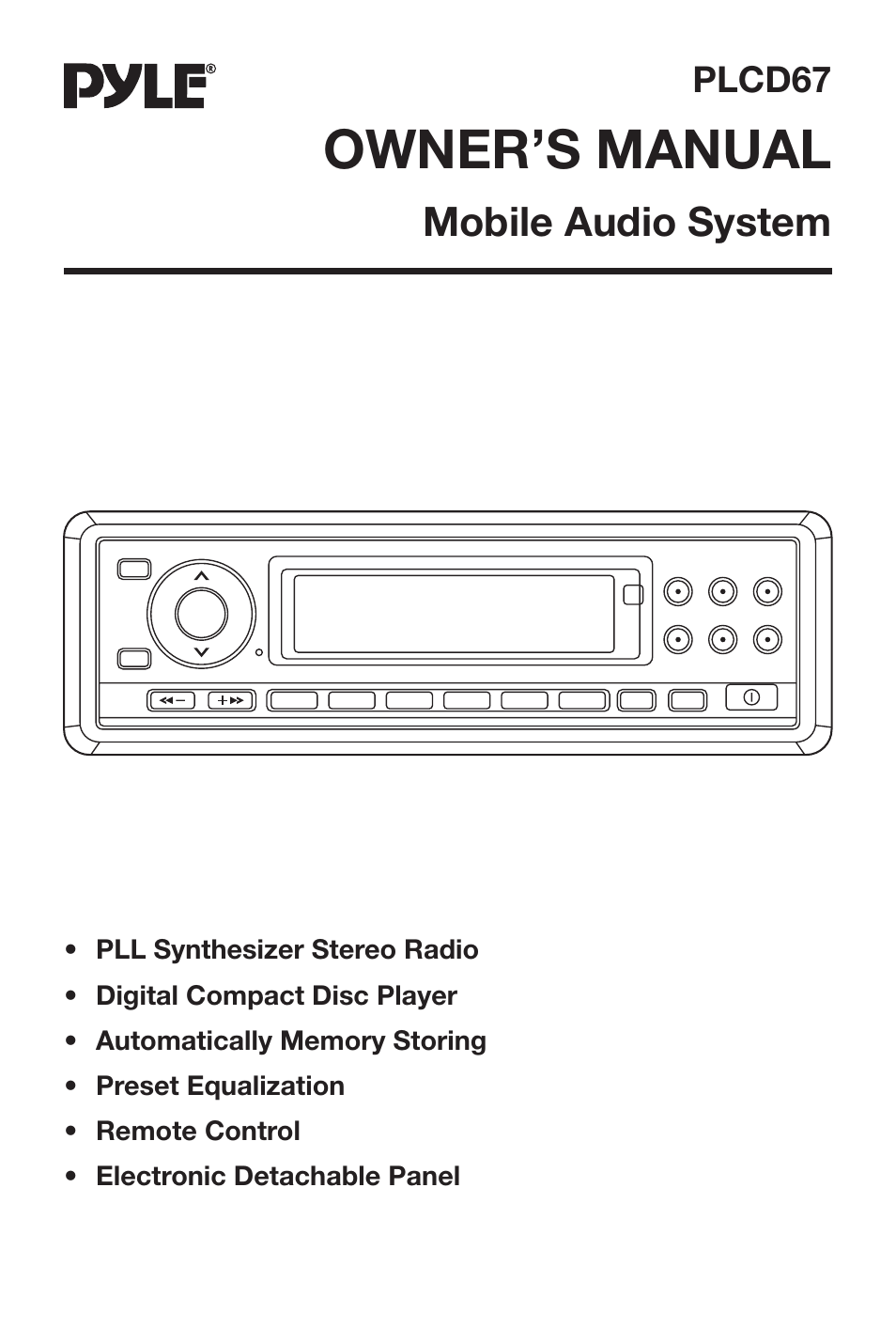 PYLE Audio PLCD67 User Manual | 12 pages