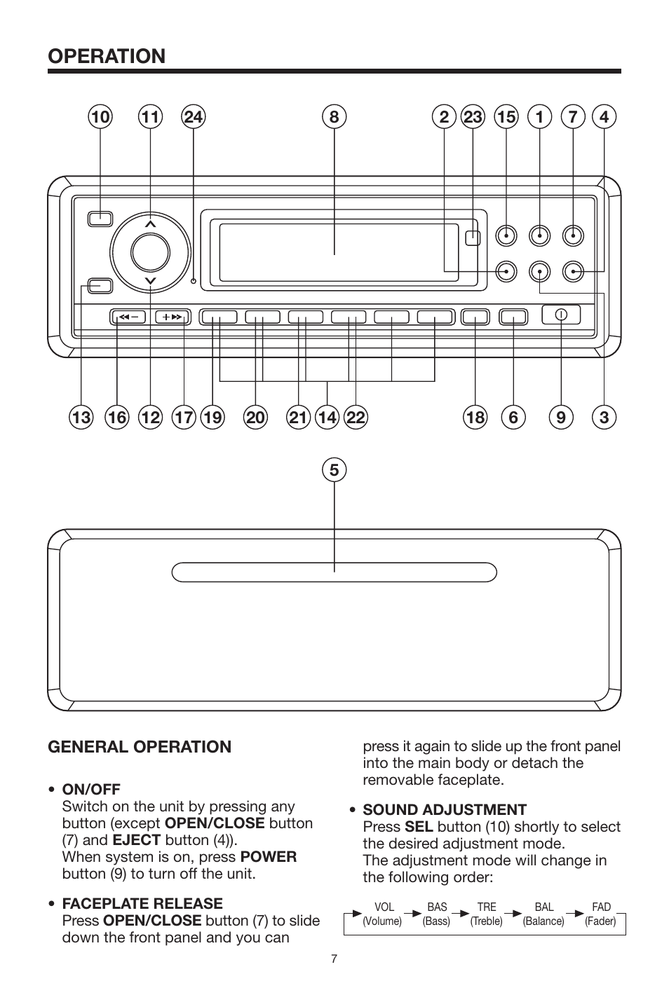 Operation | PYLE Audio PLCD67 User Manual | Page 7 / 12