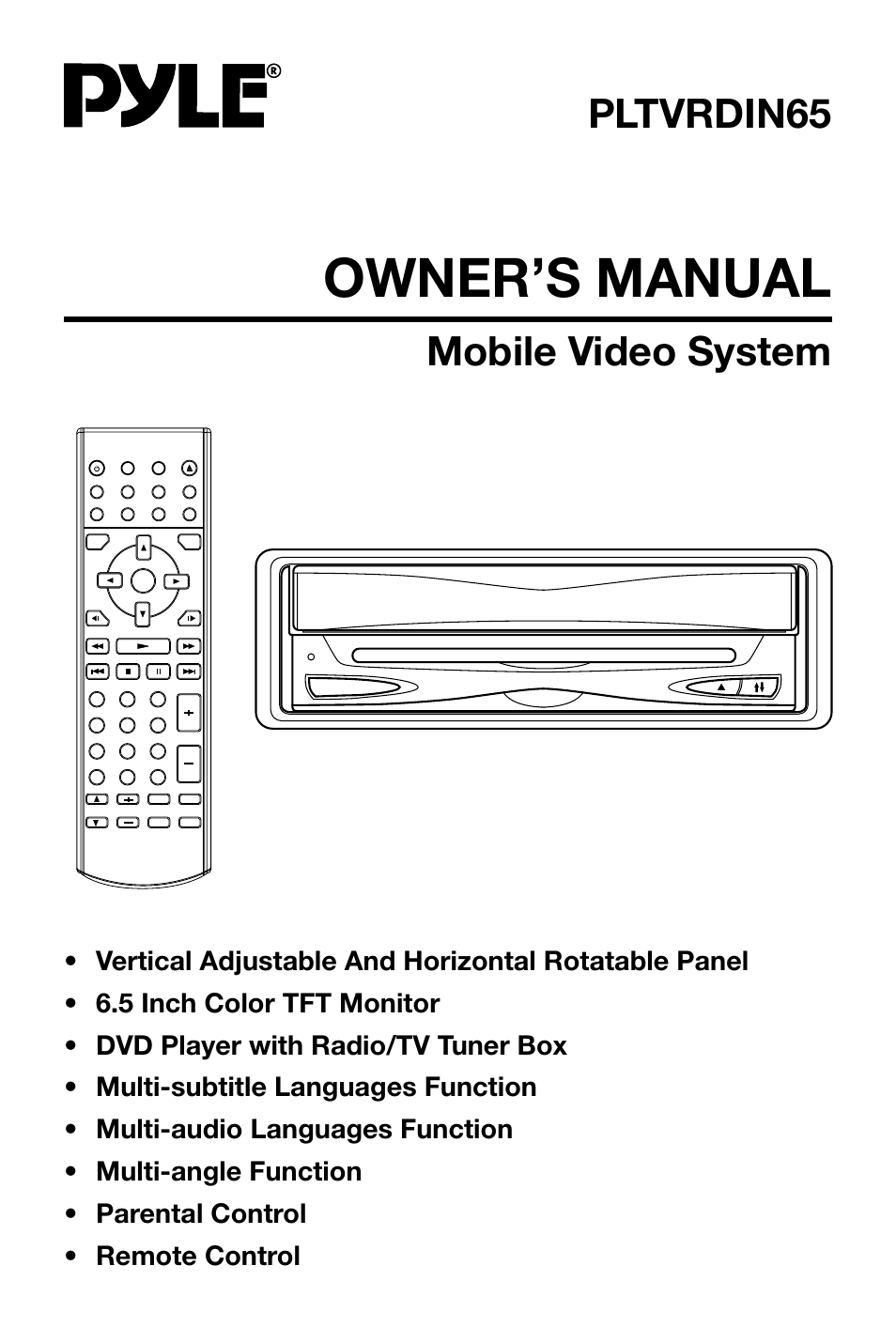 PYLE Audio PLTVRDIN65 User Manual | 32 pages