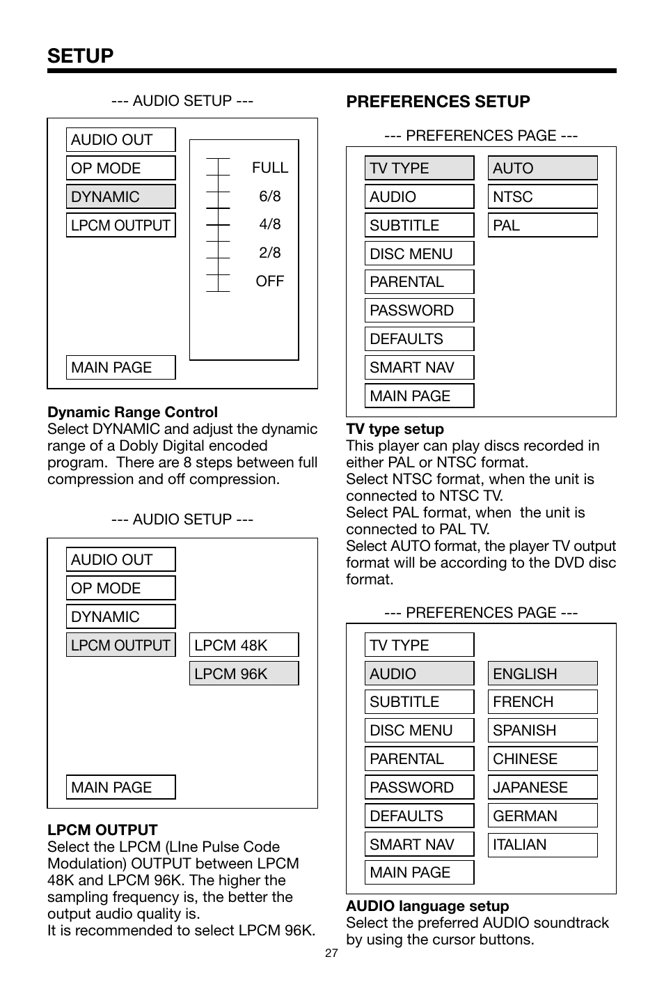 Setup | PYLE Audio PLTVRDIN65 User Manual | Page 27 / 32