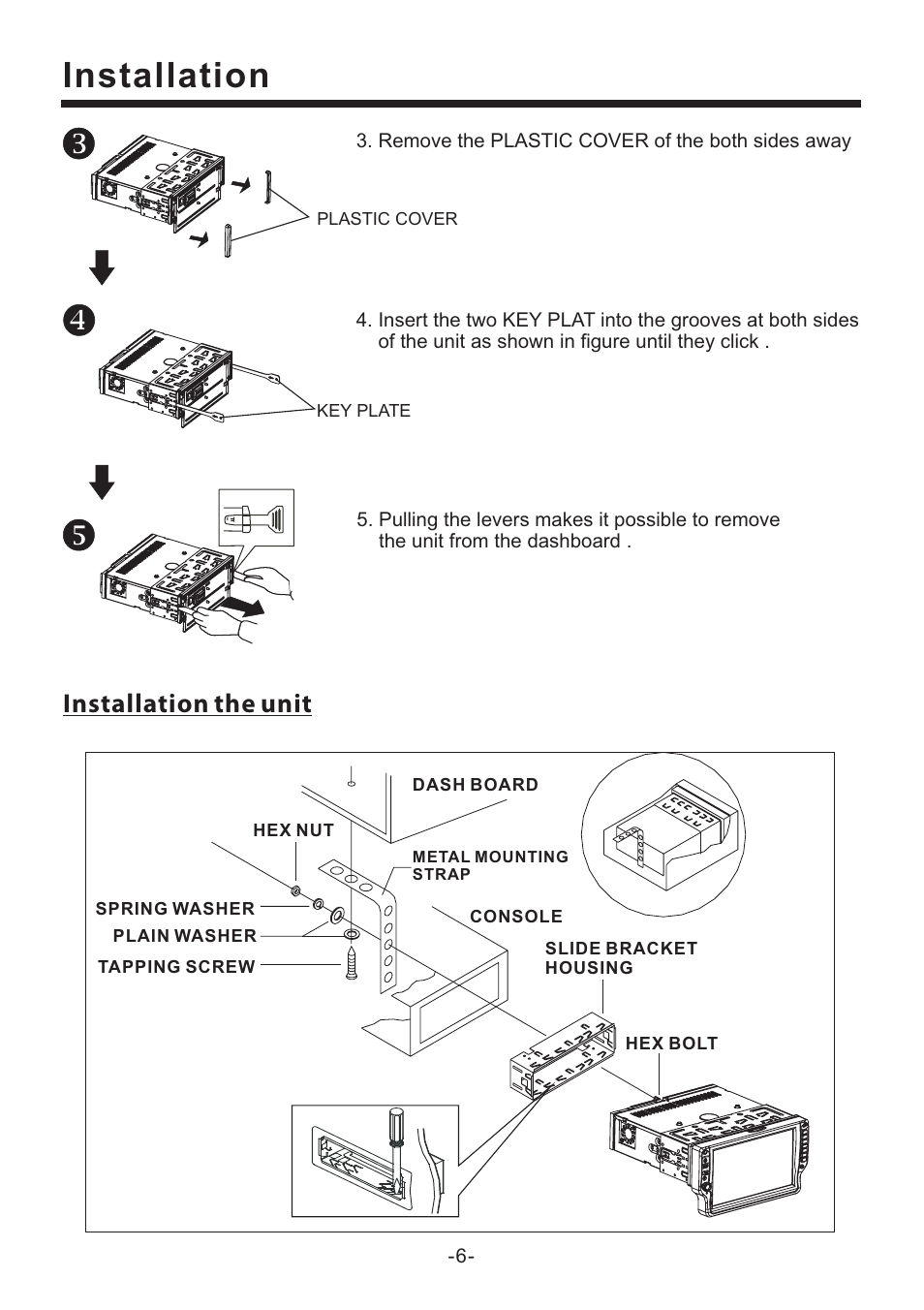 Installation, Installation the unit | PYLE Audio PLD71MU User Manual | Page 7 / 38