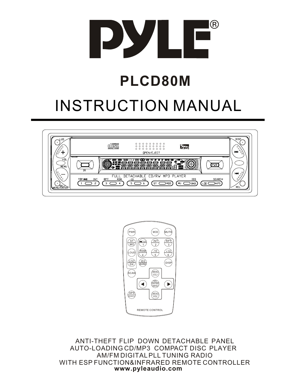 PYLE Audio PLCD80M User Manual | 12 pages
