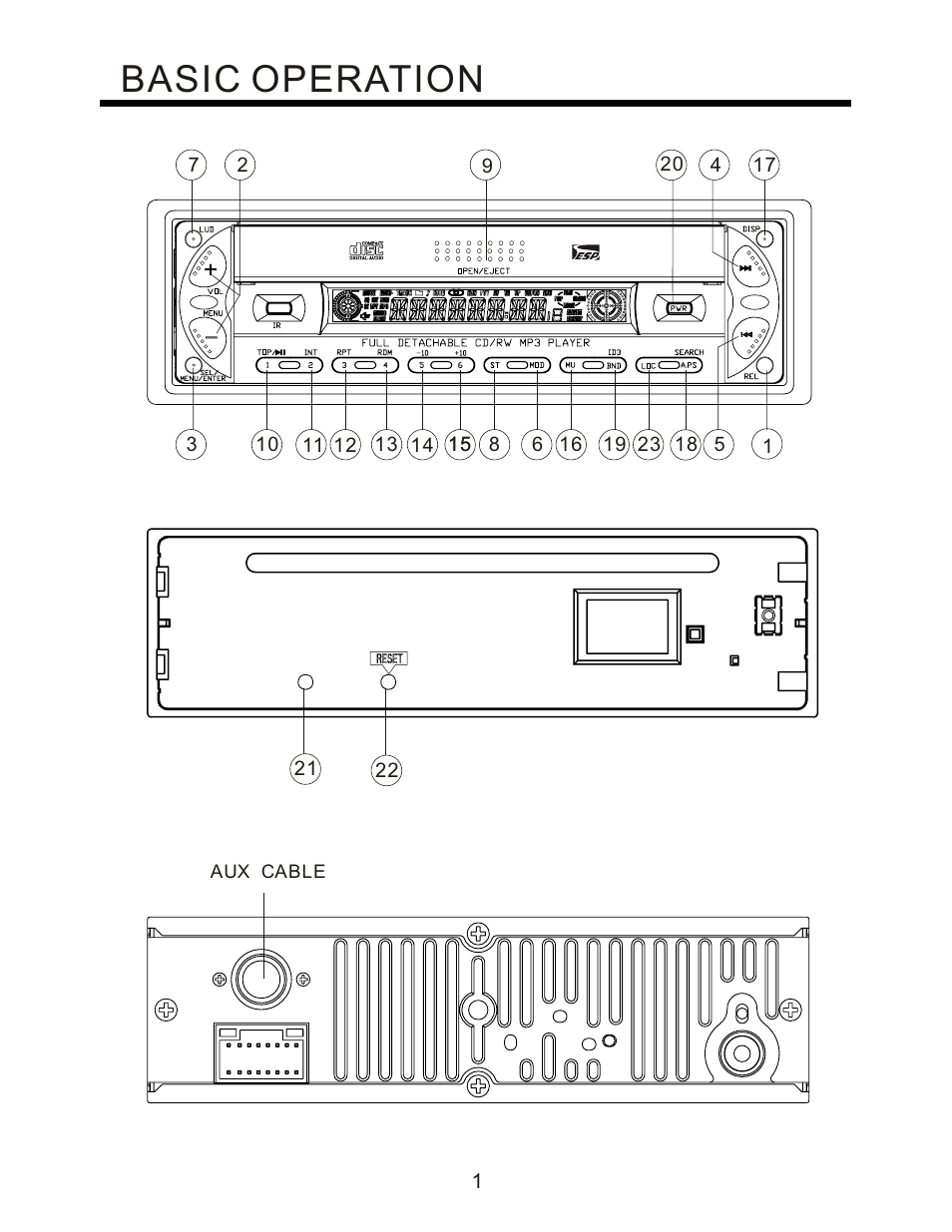 Basic operation | PYLE Audio PLCD80M User Manual | Page 2 / 12