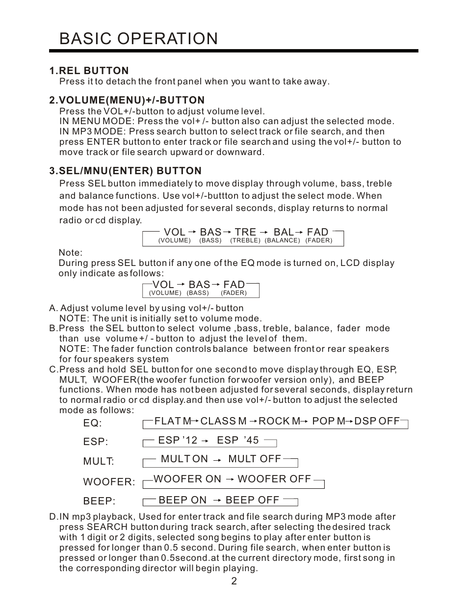 Basic operation | PYLE Audio PLCD80M User Manual | Page 3 / 12