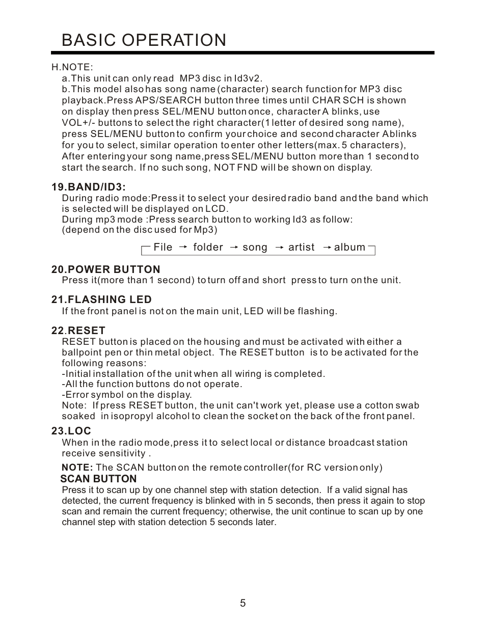 Basic operation | PYLE Audio PLCD80M User Manual | Page 6 / 12