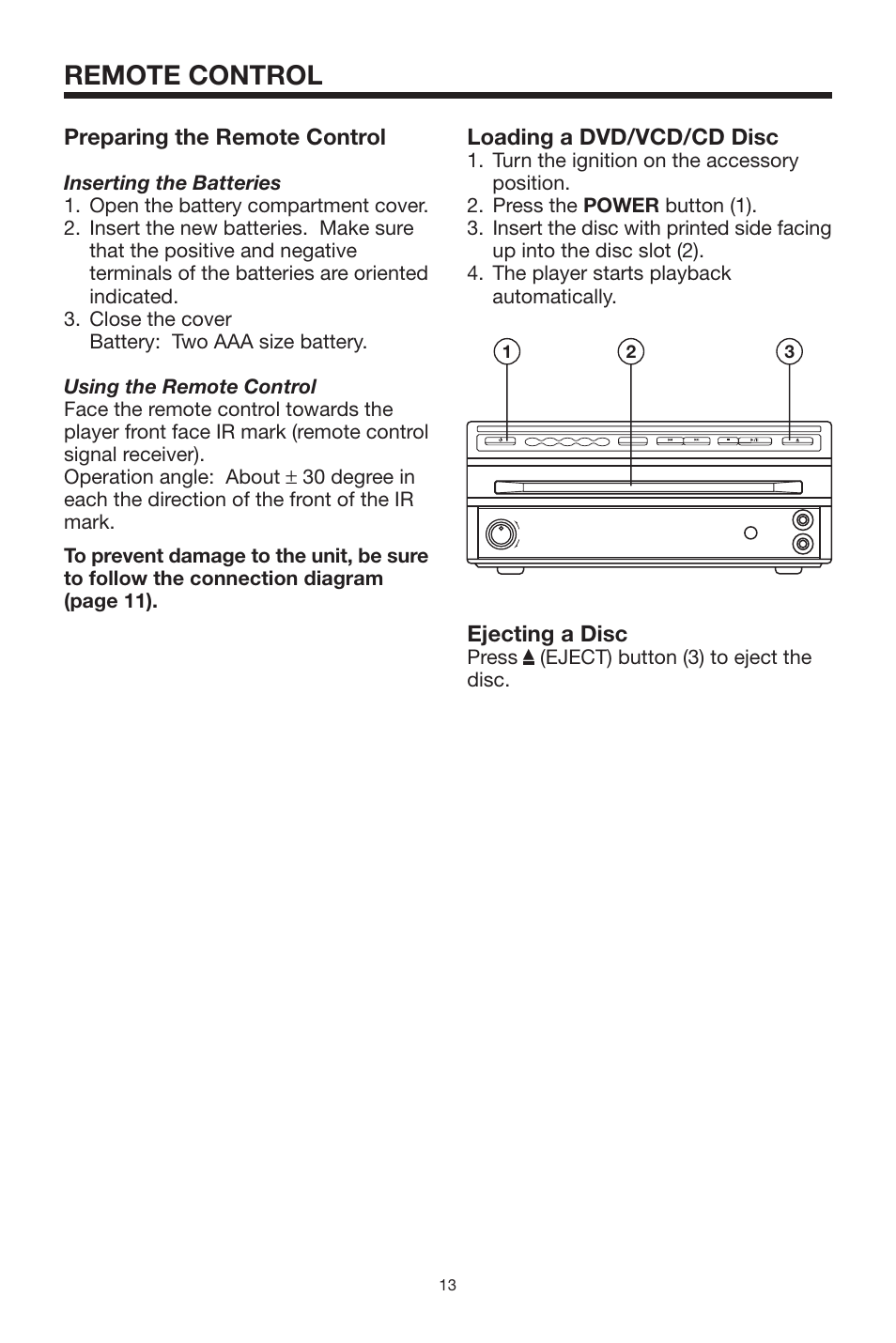 Remote control | PYLE Audio PLTVD7P User Manual | Page 13 / 28