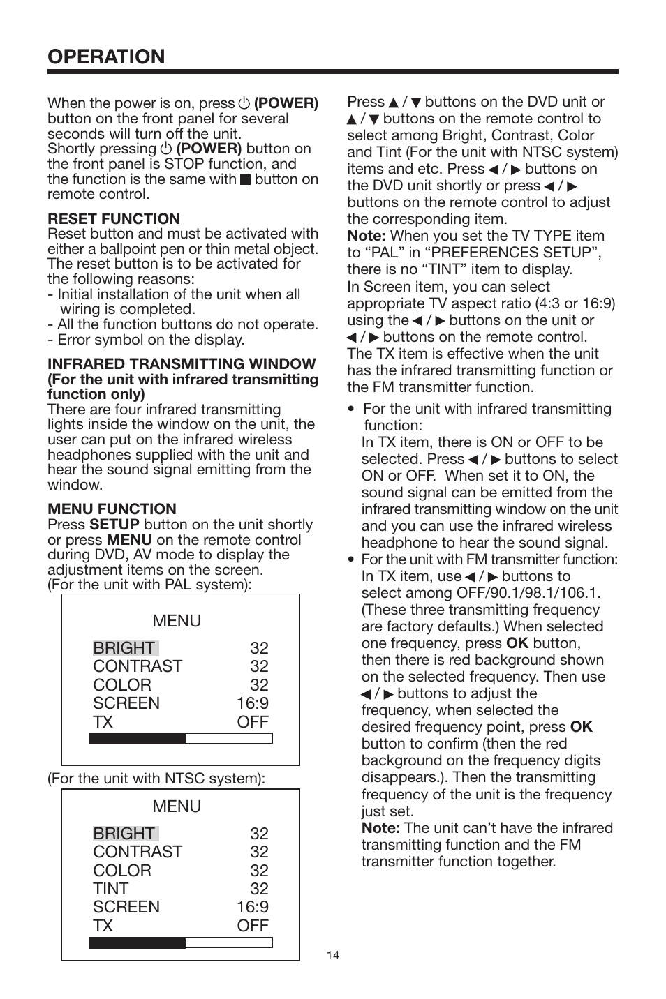 Operation | PYLE Audio PLMDR7 User Manual | Page 14 / 25