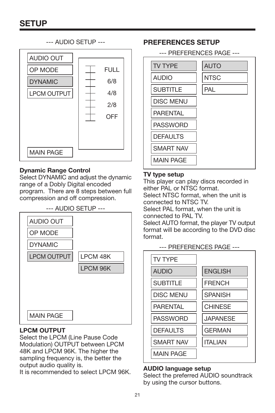 Setup | PYLE Audio PLMDR7 User Manual | Page 21 / 25