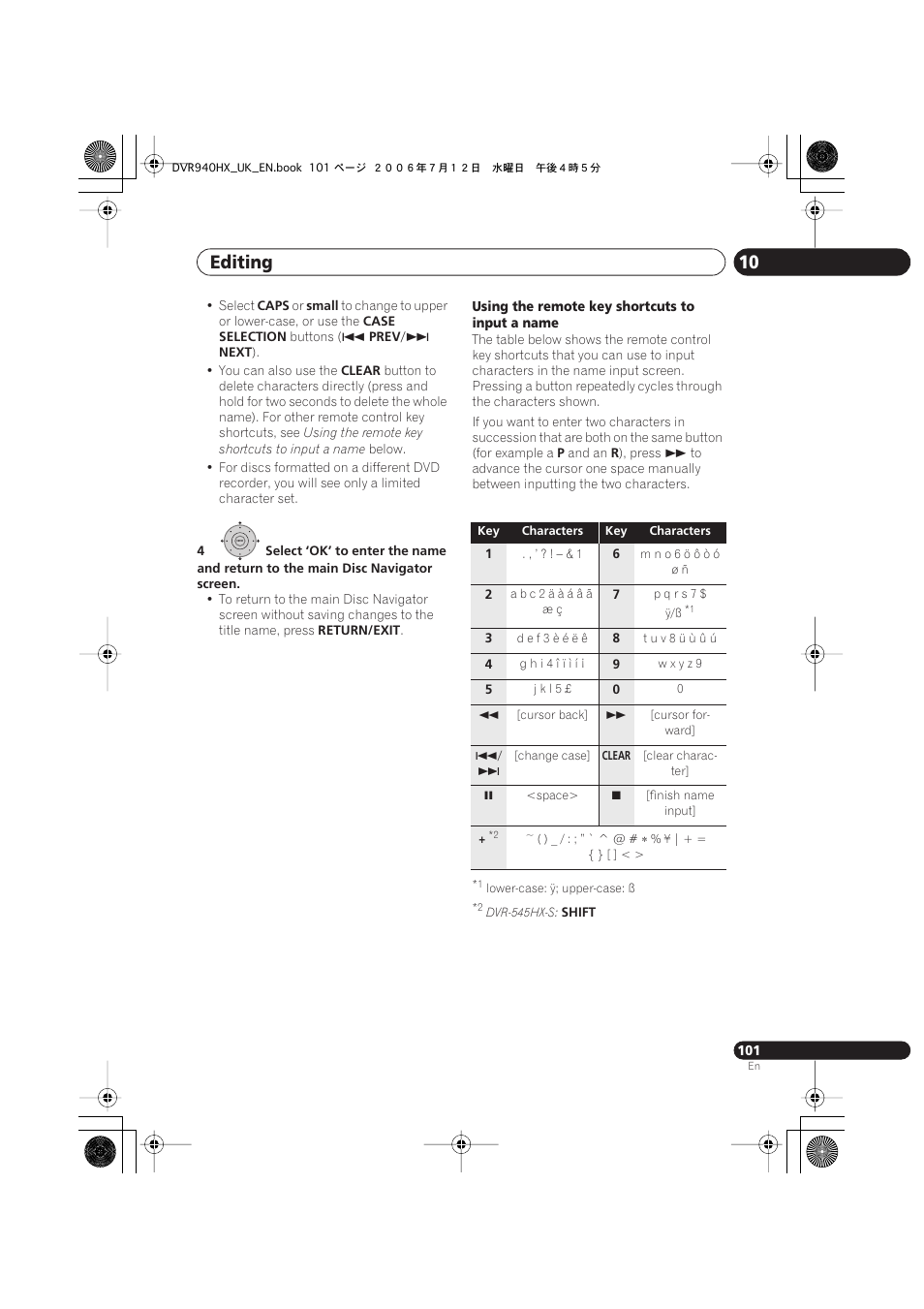 Editing 10 | Pioneer DVR-545HX-S User Manual | Page 101 / 172