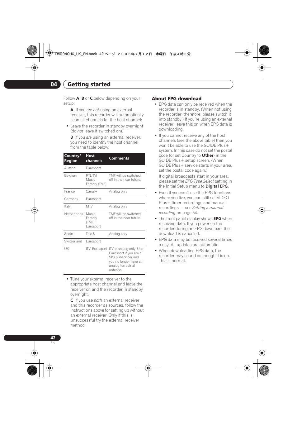 Getting started 04 | Pioneer DVR-545HX-S User Manual | Page 42 / 172