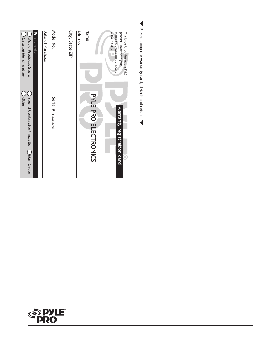 Pyle pro electronics | PYLE Audio PYM-6 User Manual | Page 8 / 8