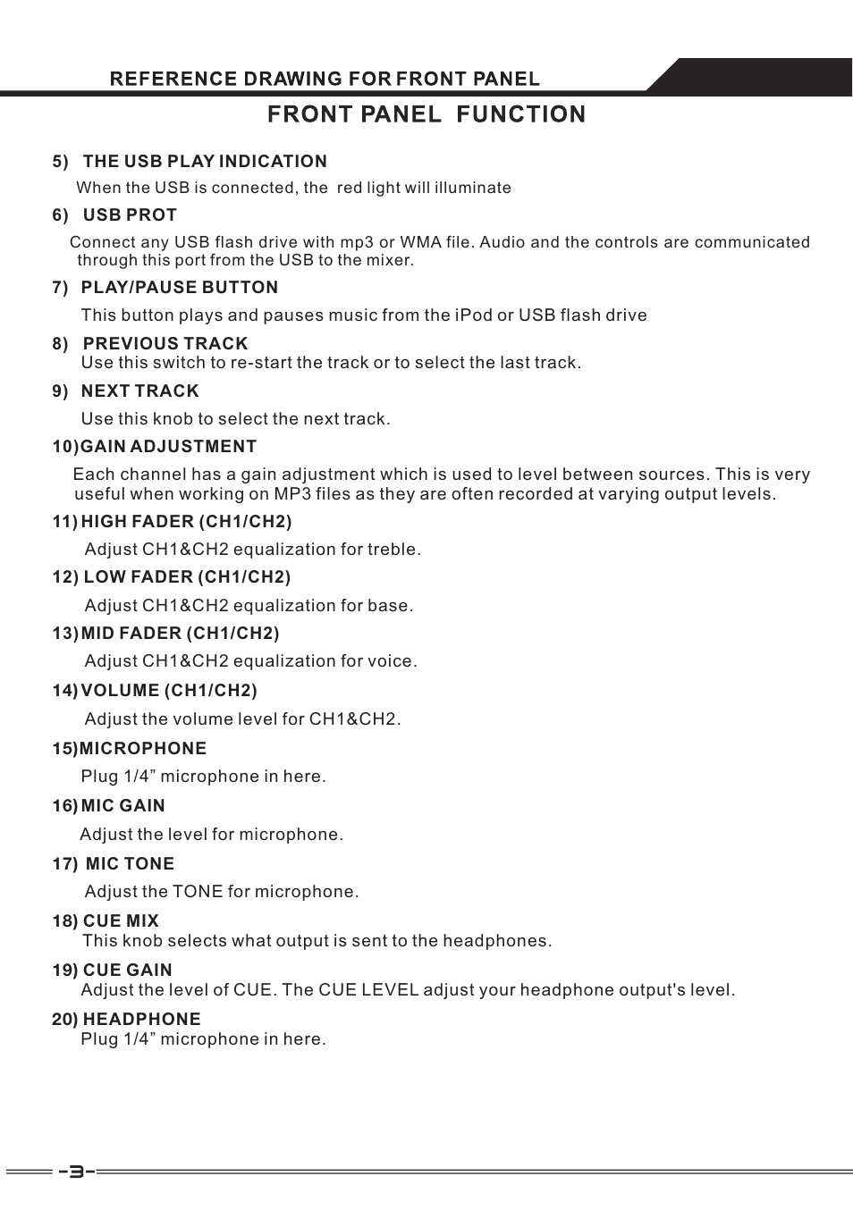 PYLE Audio PDMXi3 User Manual | Page 3 / 5