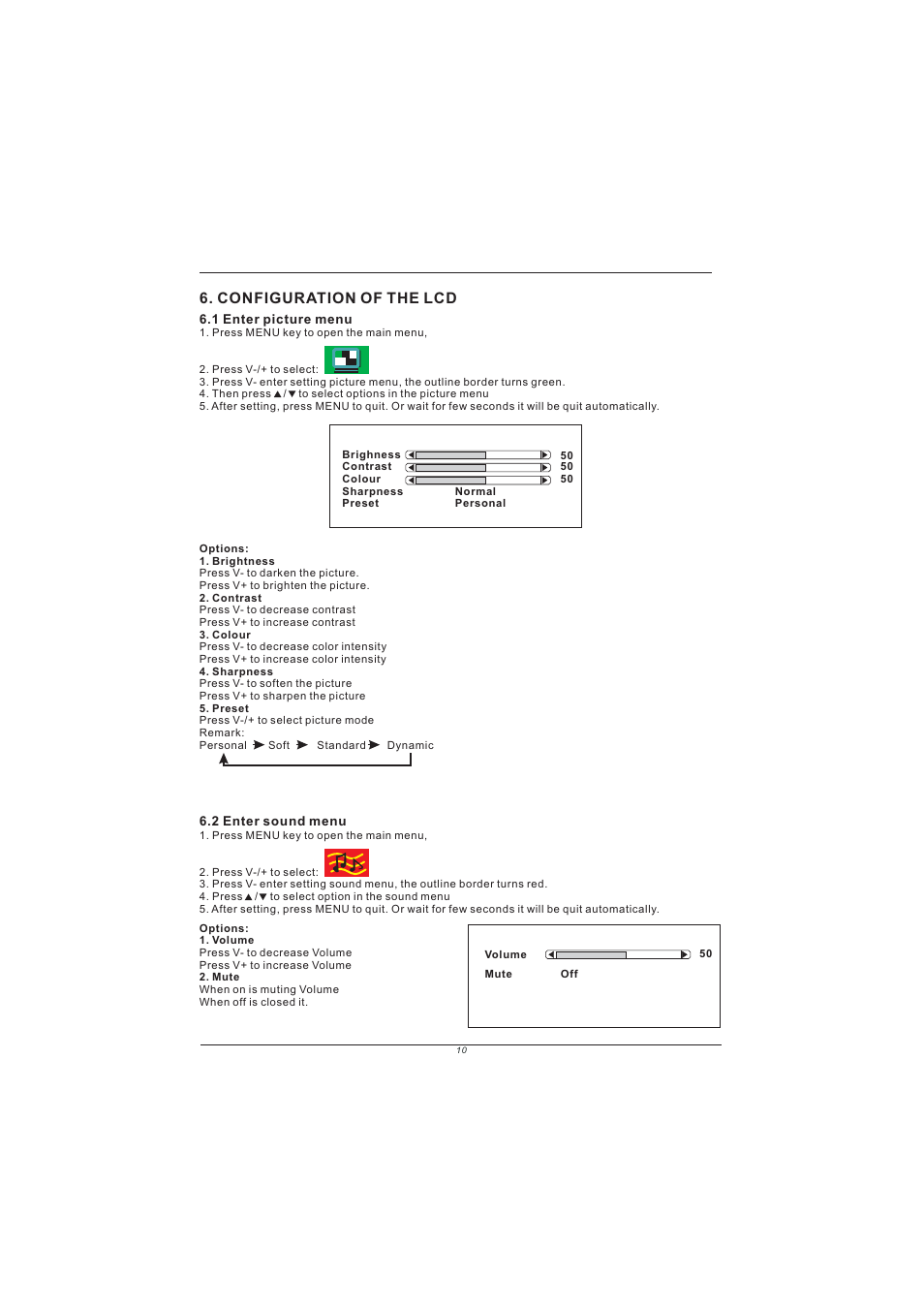 Configuration of the lcd | PYLE Audio PM15LCD User Manual | Page 11 / 14