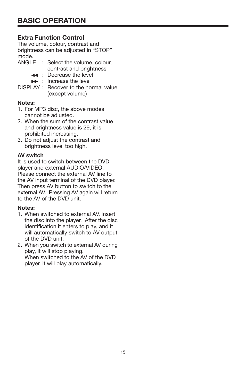 Basic operation | PYLE Audio PLDVD-150 User Manual | Page 15 / 24
