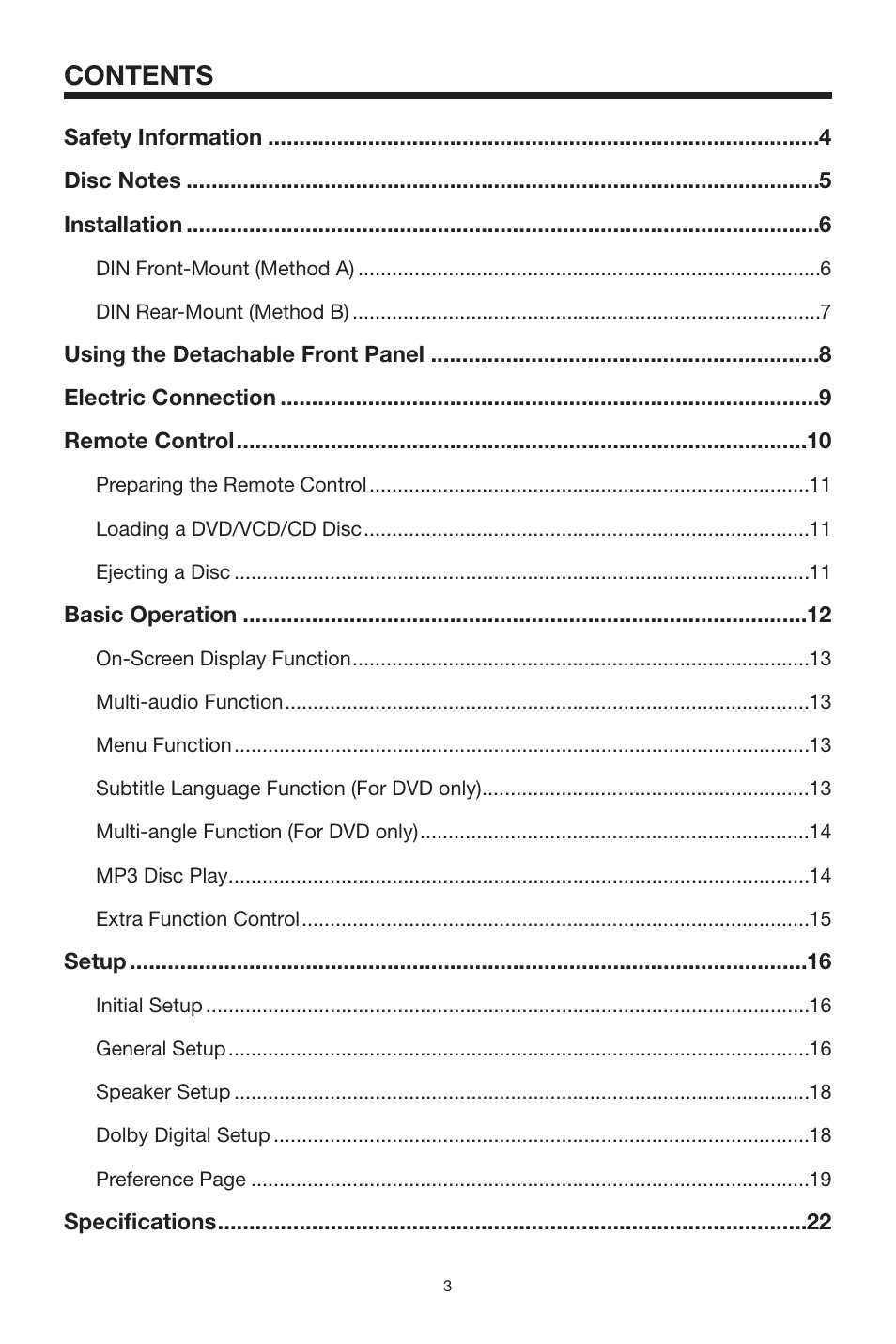 PYLE Audio PLDVD-150 User Manual | Page 3 / 24