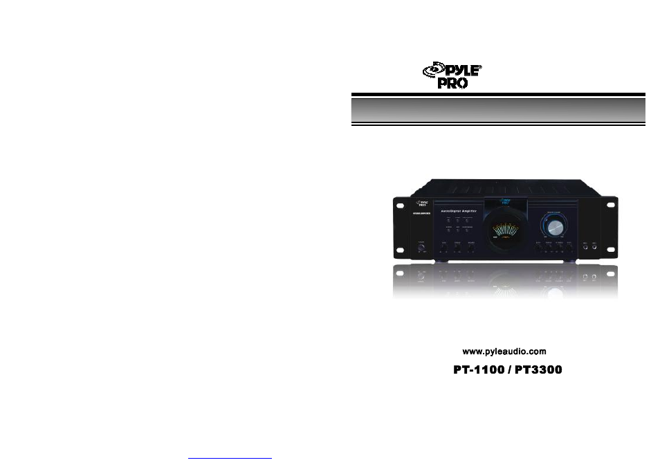 PYLE Audio PYLE PRO amplifier PT-1100/PT3300 User Manual | 5 pages