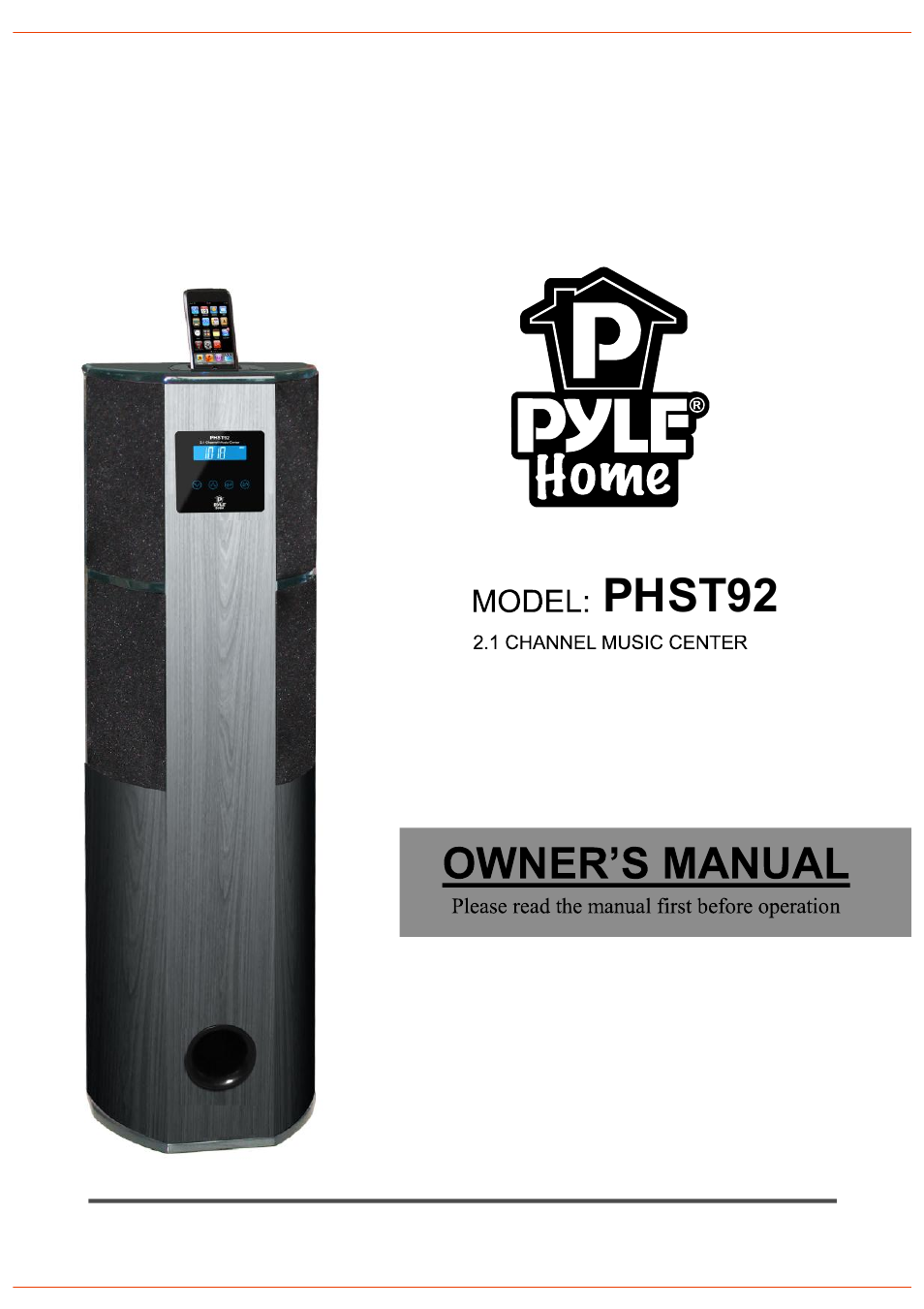 PYLE Audio PHST92 User Manual | 10 pages