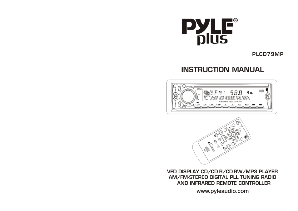 PYLE Audio PLCD79MP User Manual | 8 pages