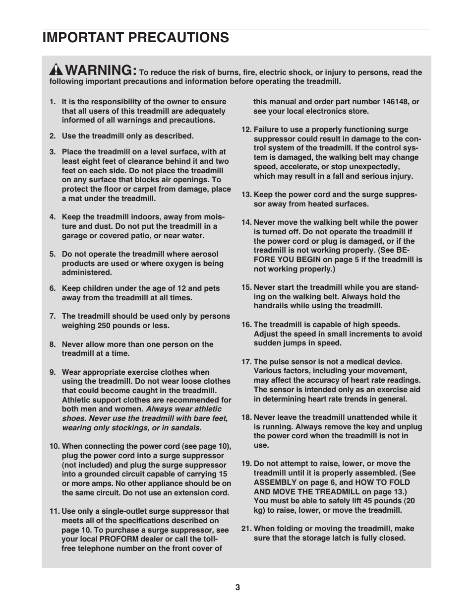 Warning, Important precautions | PYLE Audio PFTL31404.1 User Manual | Page 3 / 22