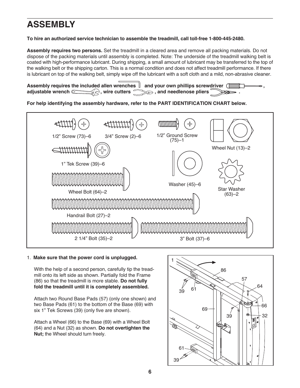 Assembly | PYLE Audio PFTL31404.1 User Manual | Page 6 / 22